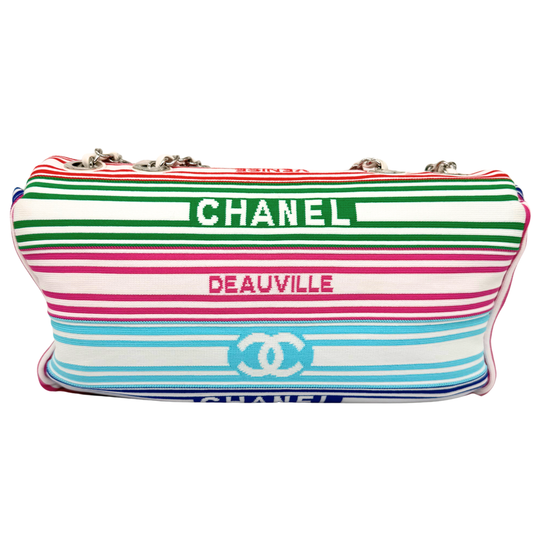 Chanel Venise Biarritz White/ Multicolor Flap bag