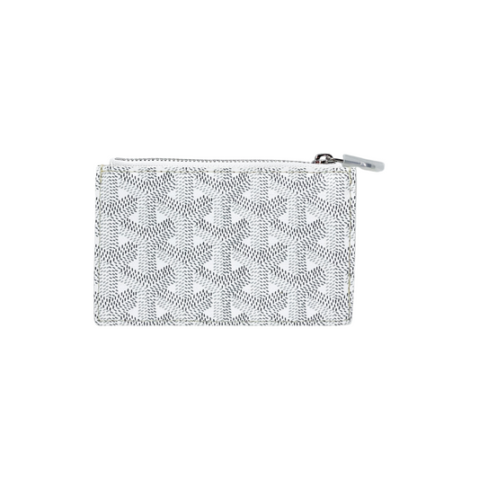 Goyard White Bourbon Zipped Card Holder