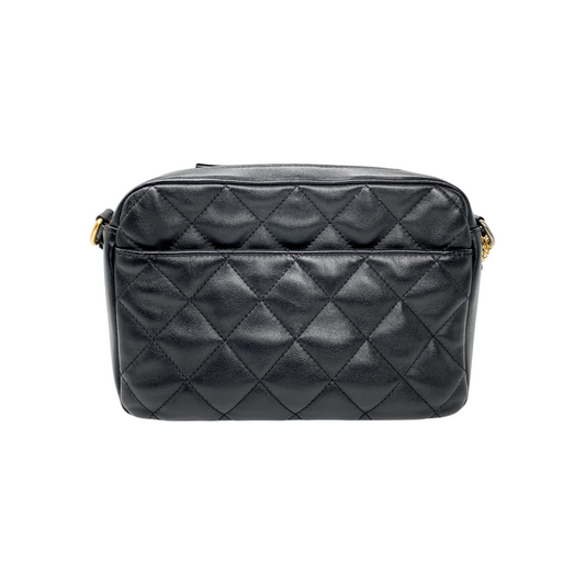 Chanel Black Camera Double Pocket Bag