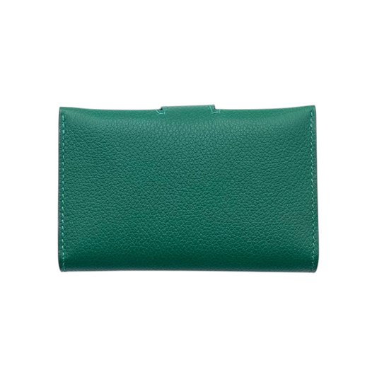 Hermes Vert Fonce Vert Moyen Card Case