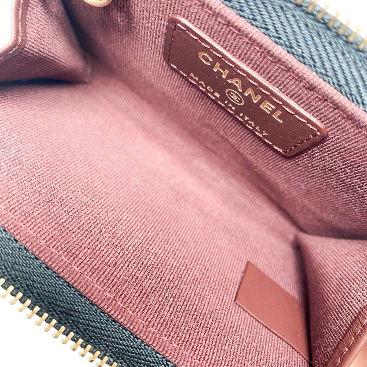 Chanel Black Zipped Key Holder Case