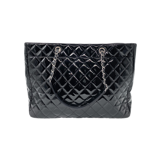 Chanel Black Patent Shopper Tote