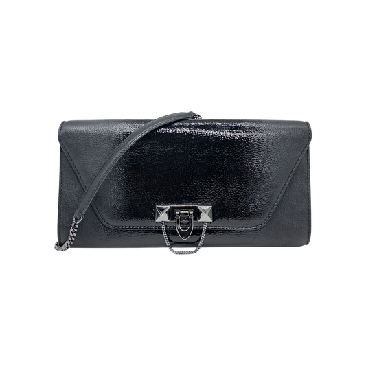 Valentino Black Patent Rockstud Clutch