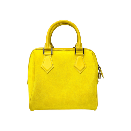 Louis Vuitton Yellow Illusion Fleur Suede Speedy
