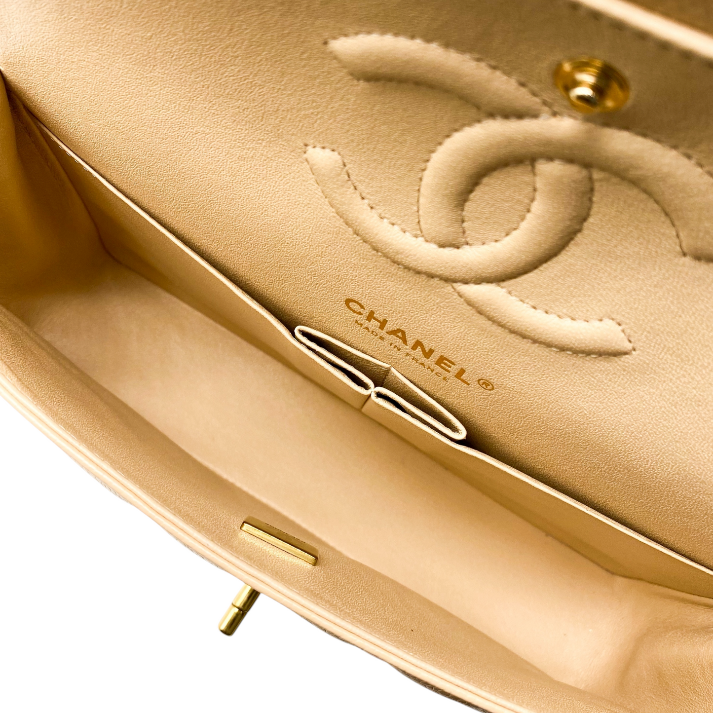 Chanel Beige Medium Double Flap Bag