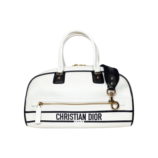 Dior White Vibe Bowling Bag