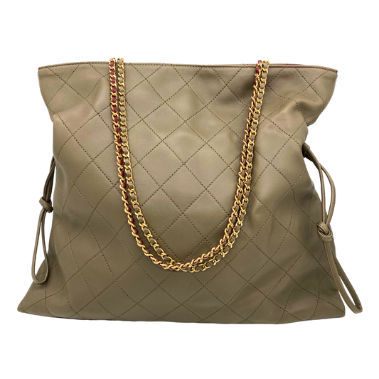Chanel Dark Brown Large Shopping Bag Lambskin