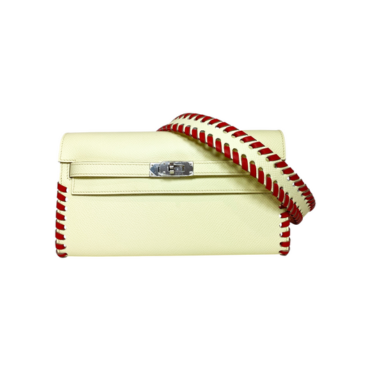 Hermes Kelly To Go Tressage Jaune Milton Rouge Epsom Palladium Hardware