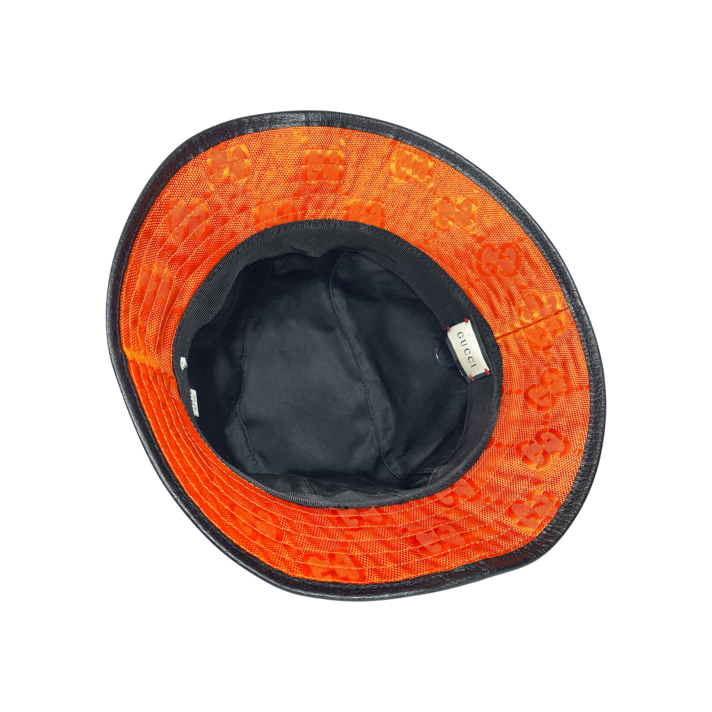 Gucci Orange Monogram Bucket Hat