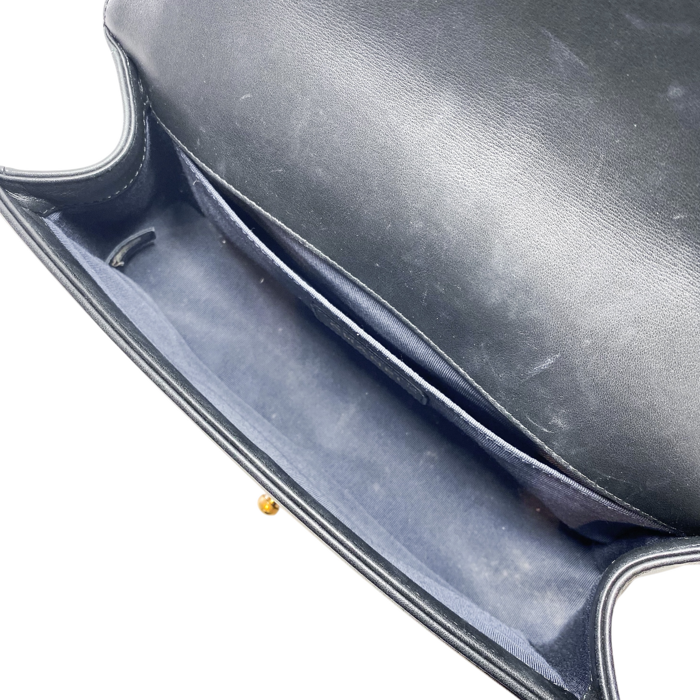 Chanel Black Chevron Old Medium Boy Bag