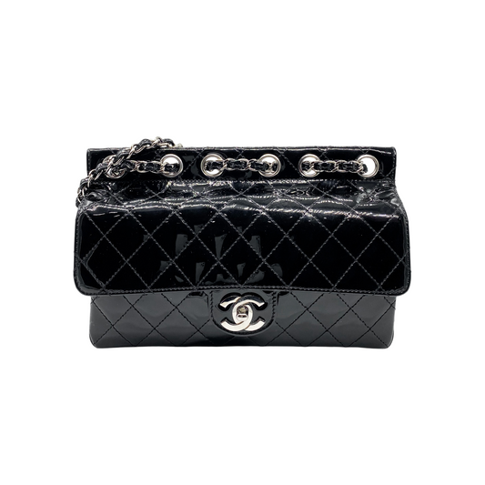 Chanel Black Chain Through Vintage Flap Bag