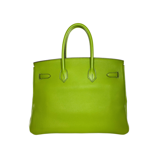 Hermes Birkin 35 Vert Anis Togo Palladium Hardware - Online Only