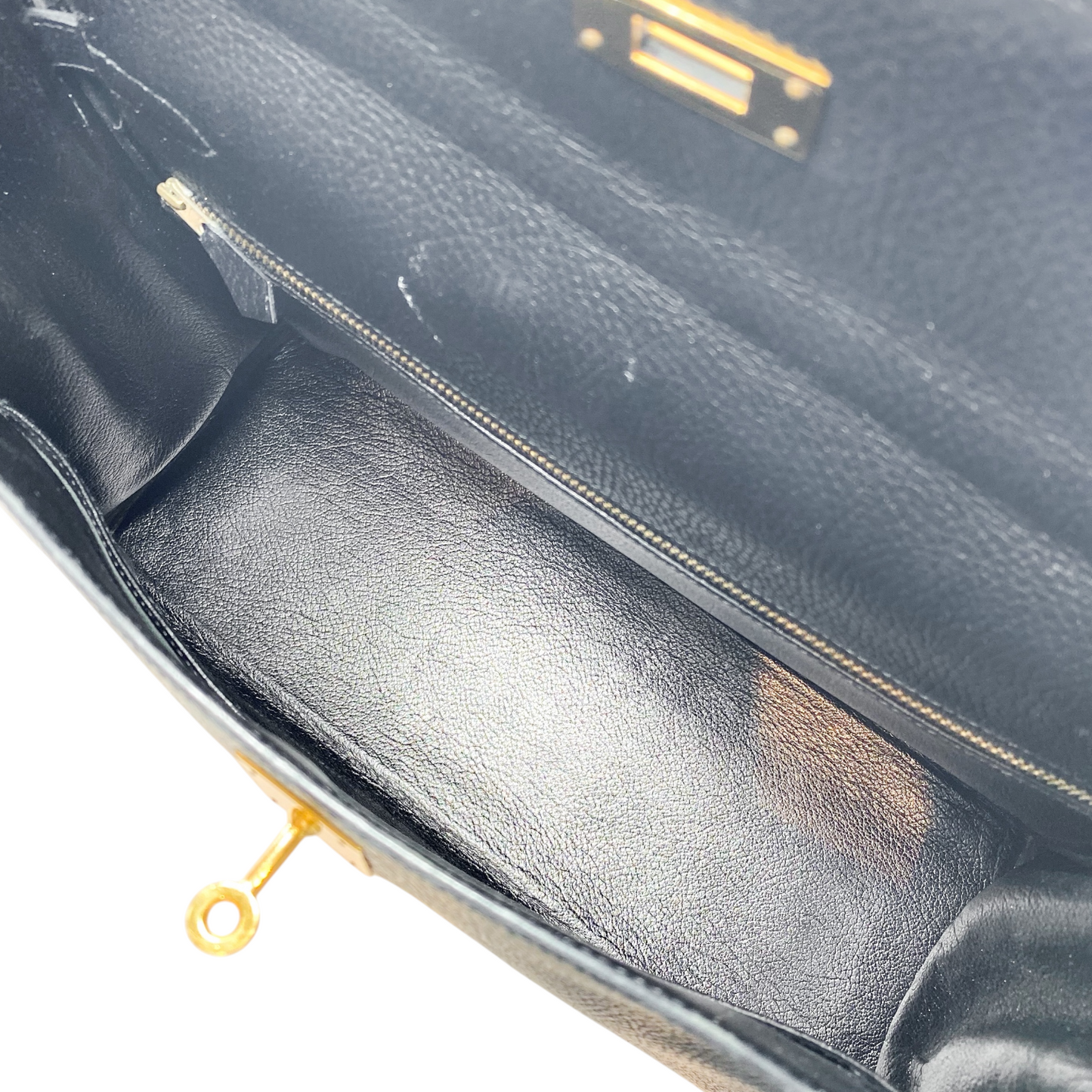 Hermes Kelly 35 Retourne Black Ardennes Gold Hardware