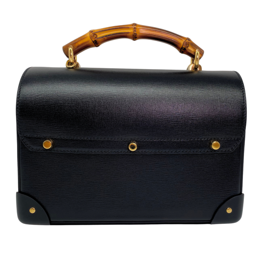 Gucci Padlock Bamboo Shoulder Bag Leather Small