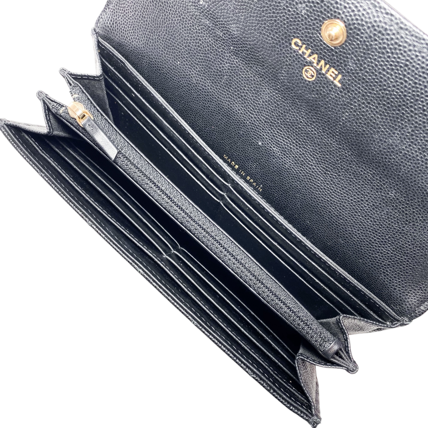 Chanel Black Boy Long Flap Wallet