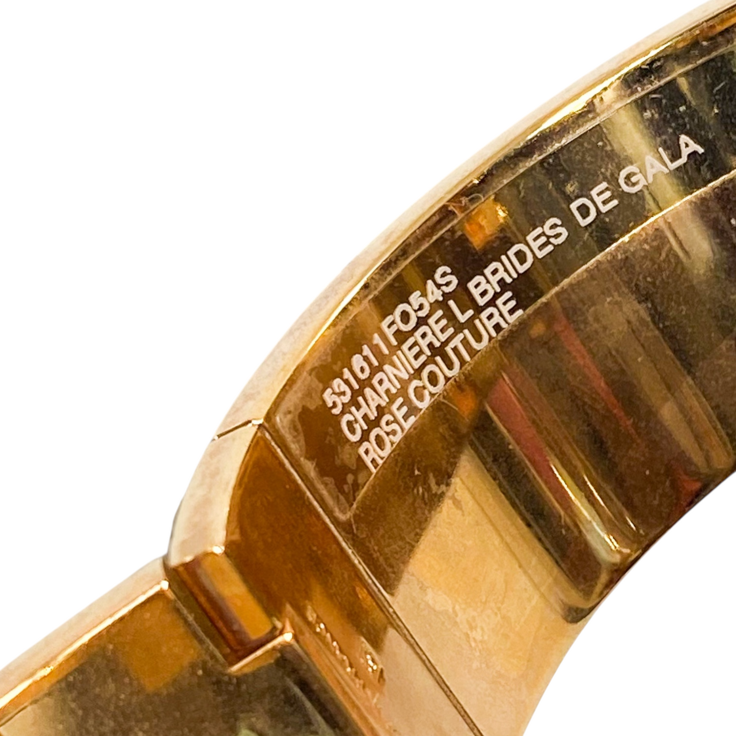 Hermes Rose Couture Charniere Brides de Gala Wide Hinge Bracelet