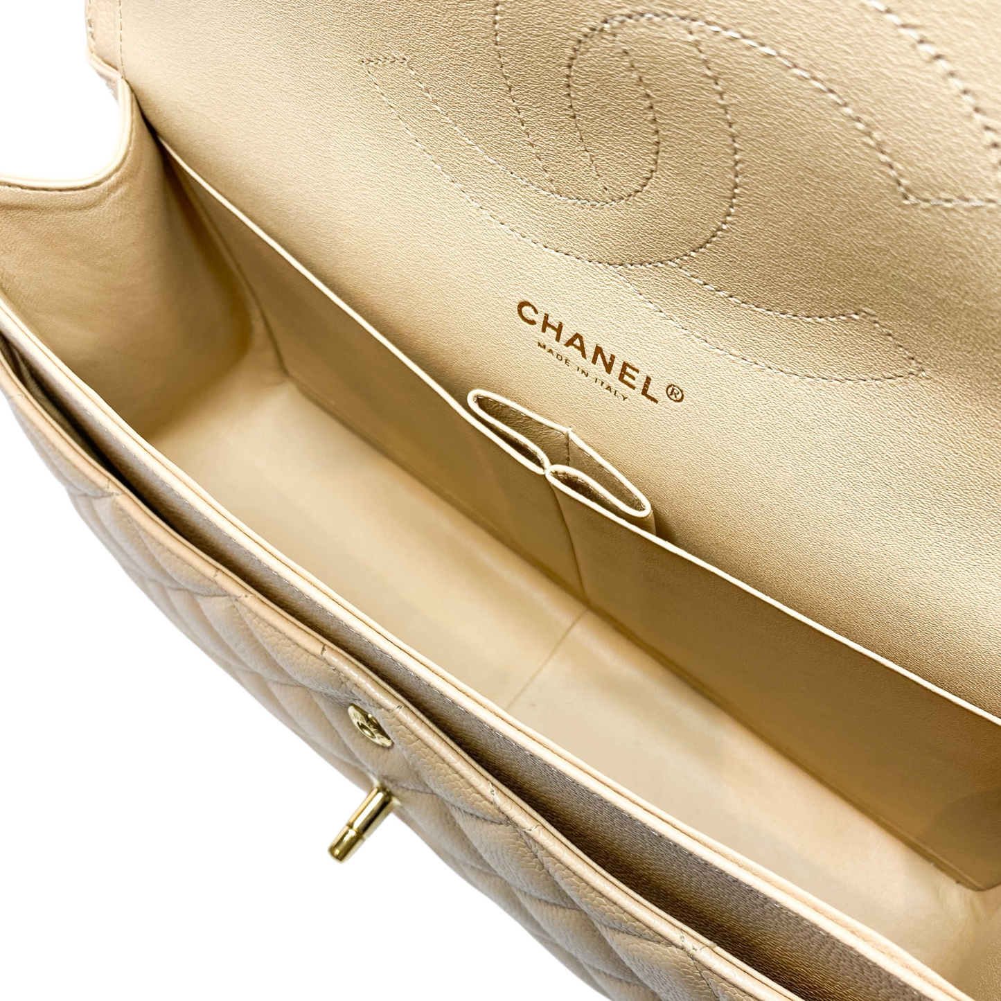 Chanel Beige Jumbo Double Flap Bag