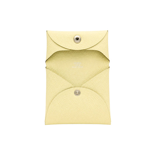 Hermes Bastia Change Purse in Jaune Milton