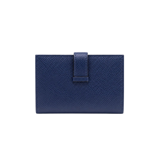 Hermes Blue Encre Bearn Card Holder