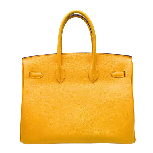 Hermés Birkin 35 Soleil Epsom Palladium Hardware