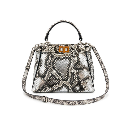 Fendi Peekaboo ISeeU Python Metallic Bag