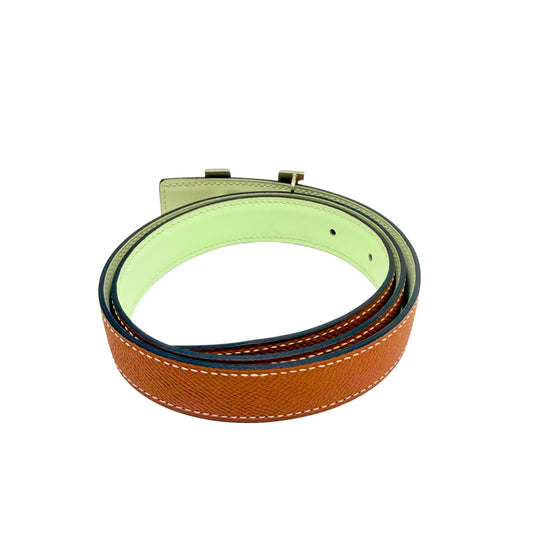 Hermes Constance Double Sided Belt Kit in Gold / Vert Fizz with Palladium Hardware
