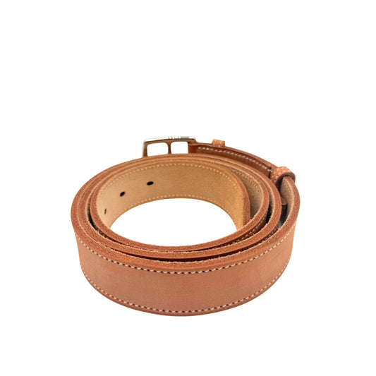Hermes Etrieve Belt in Gold Barenia Calfskin with Palladium Hardware