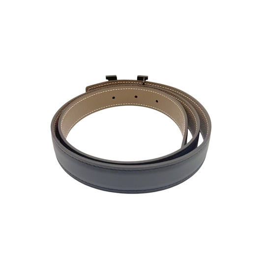 Hermes Constance Double Sided Belt Kit in Noir / Etoupe with So Black Hardware