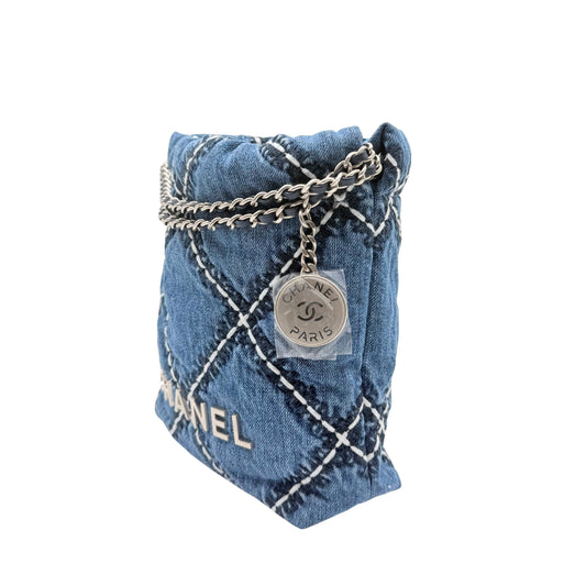 Chanel 22 Mini Denim Crossbody Bag