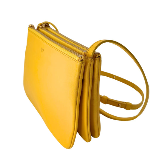 Celine Yellow Trio Lambskin Crossbody