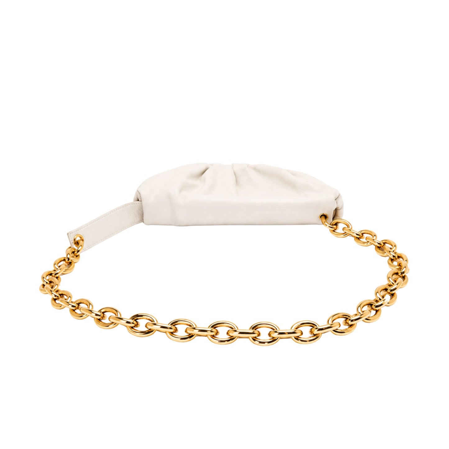 Bottega Veneta Bone Gold Chain Waist Belt Bag
