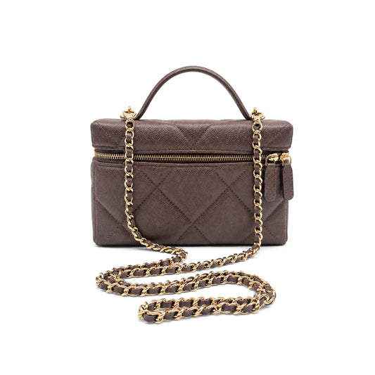 Chanel Slim Vanity Caviar Quilted Top Handle Bag
