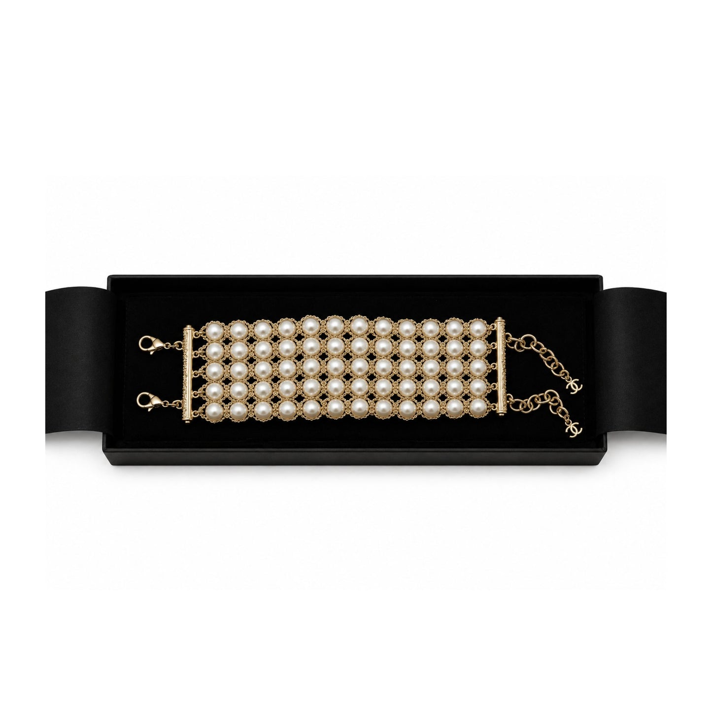 Chanel Chain and Pearl Bracelet