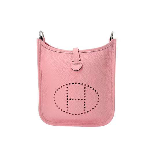 Hermès Rose Sakura Evelyne Crossbody Tres Petit Modele