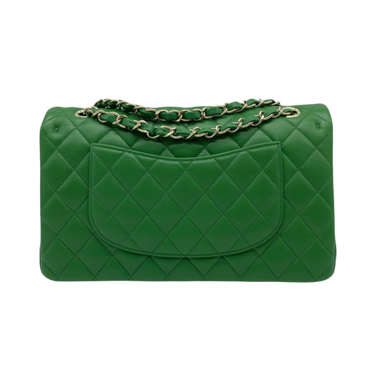Chanel Classic Medium Double Flap Bag Kelly Green