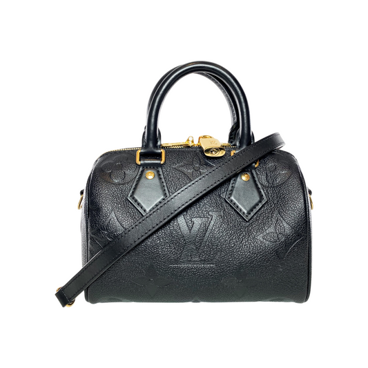 Louis Vuitton Black Monogram Giant Speedy Bandouliere 20