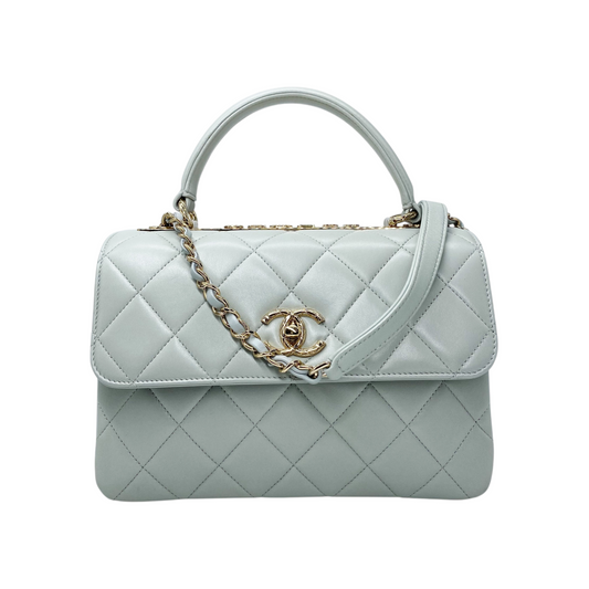 Chanel Light Grey Small Trendy Top Handle