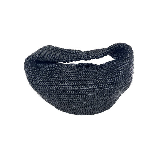 Khaite Black Raffia Olivia Hobo Bag