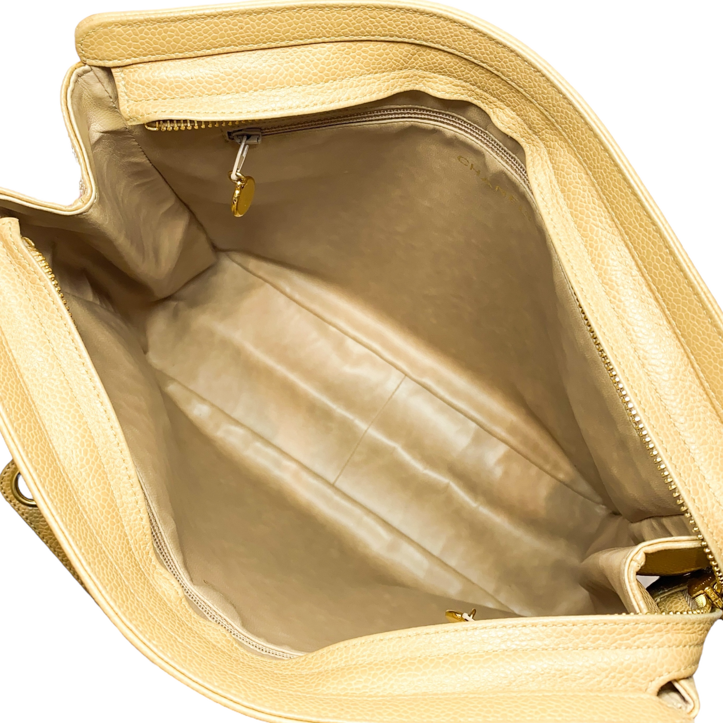 Chanel Beige Vintage Triple CC Tote