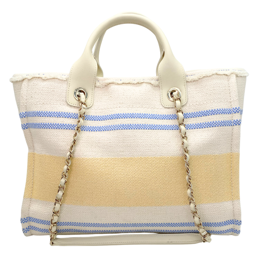 Chanel Beige Deauville Medium Tote w/ Pouch Cruise 2025 Collection