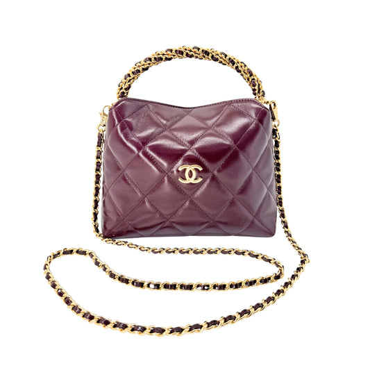 Chanel Burgundy Twisted Links Bag