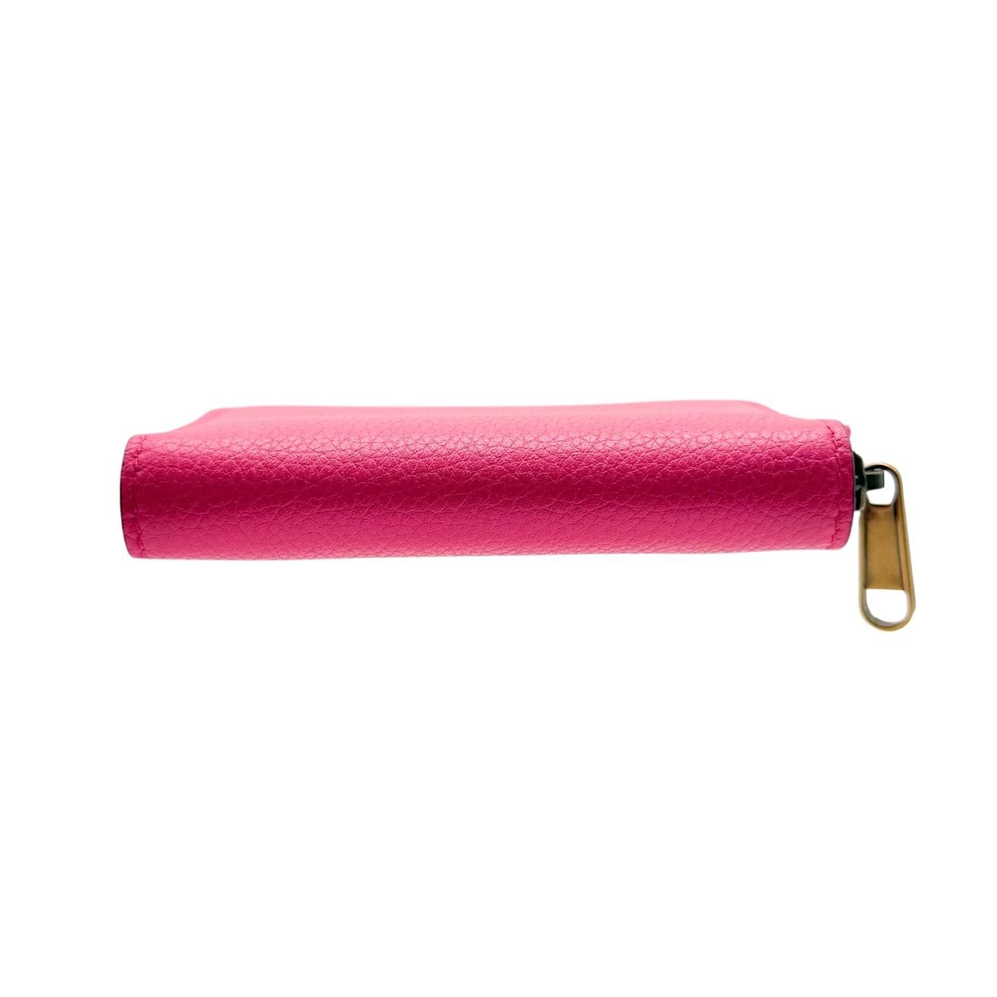 Gucci Pink Logo Printed Zip Around Coin Wallet