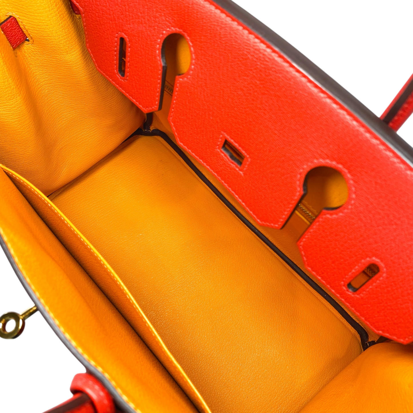 Hermes Birkin 30 Rouge Tomate Moutarde HSS Chevre Gold Hardware