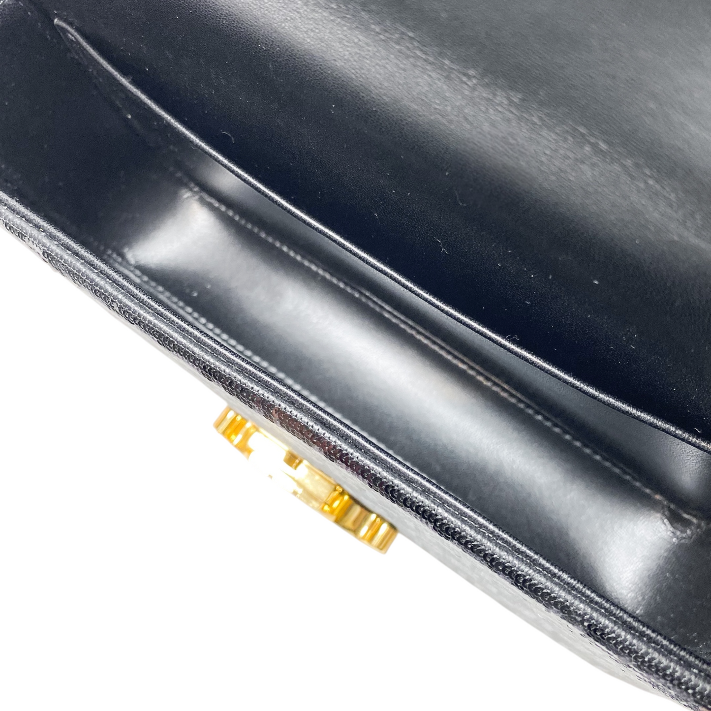 Celine Black Sequin Triomphe Chain Shoulder Bag