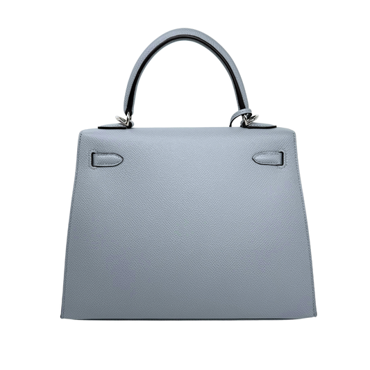 Hermes Kelly 25 Sellier Gris Pantin Epsom Palladium Hardware