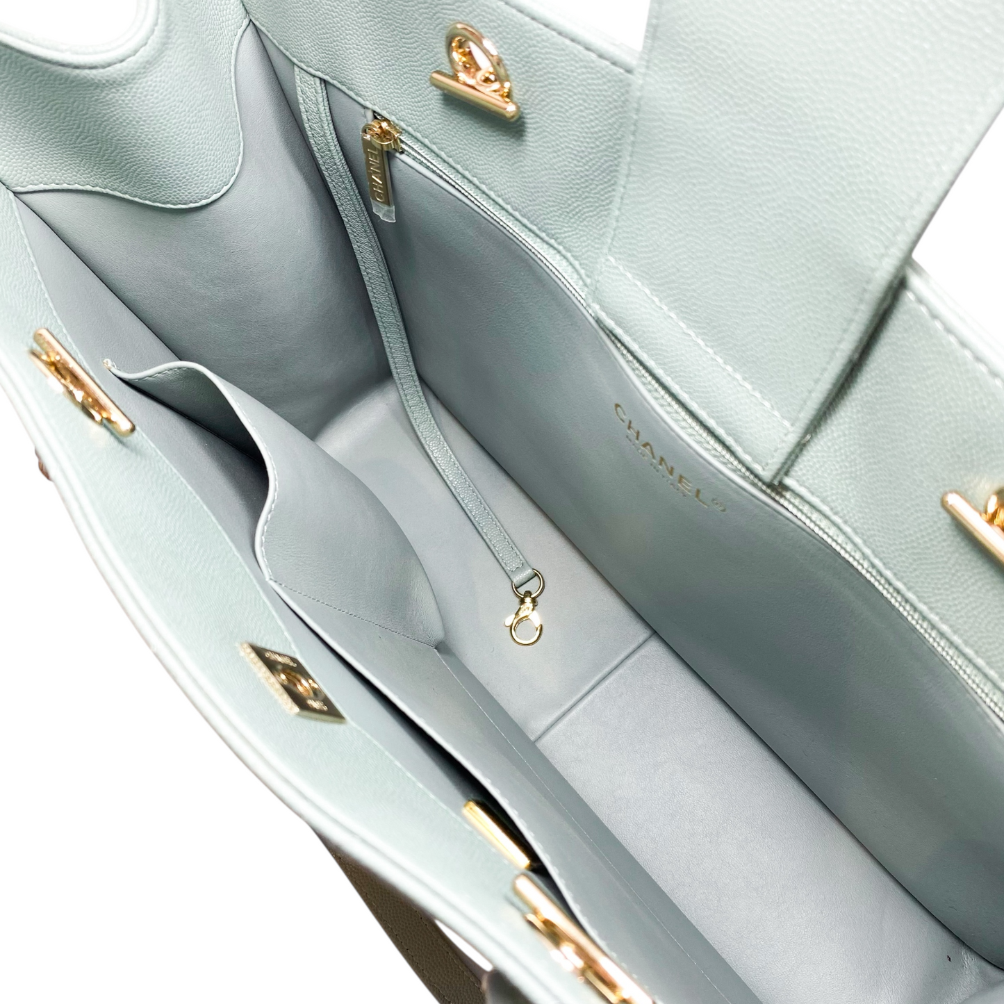 Chanel Green Timeless Shopping Tote Bag