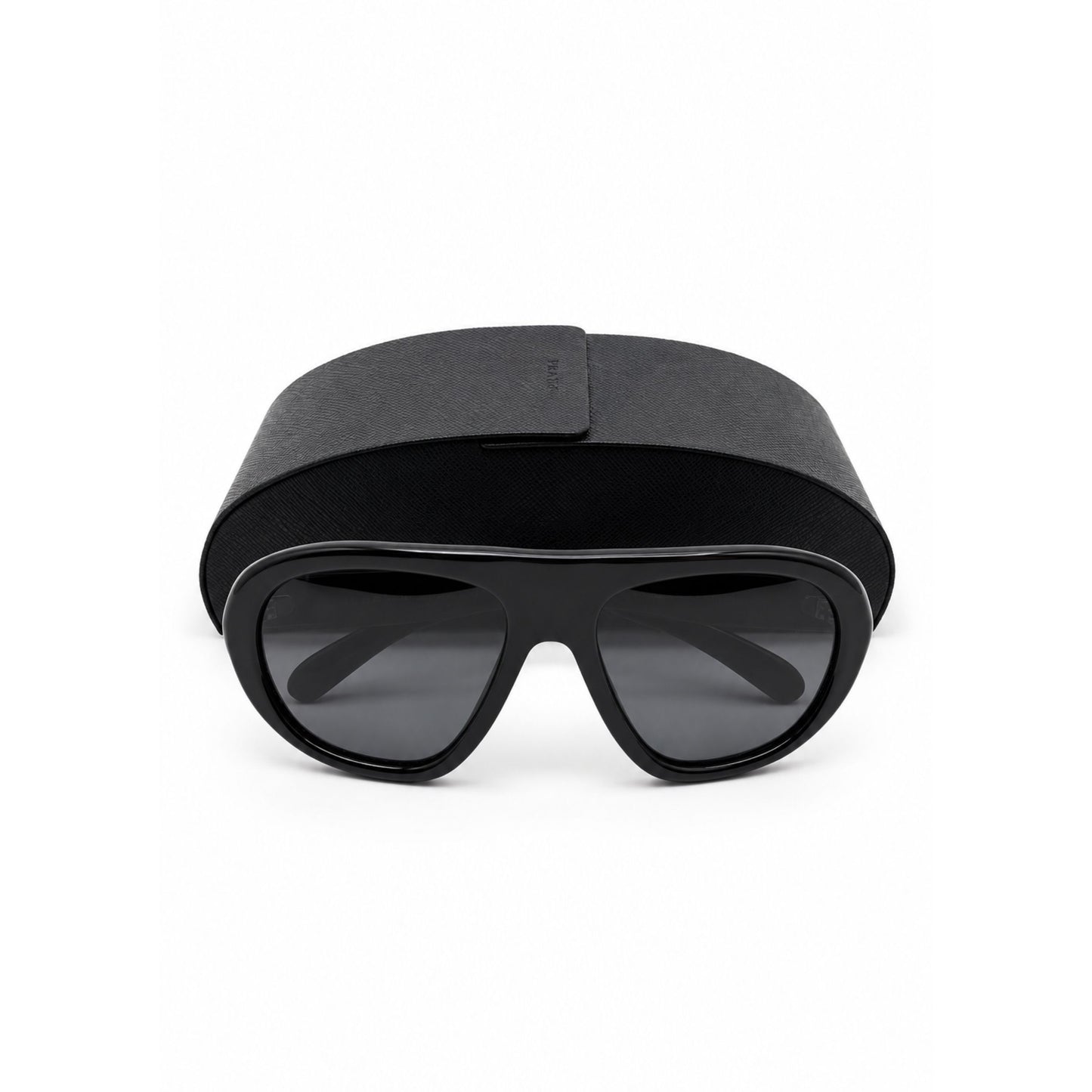 Prada Black Thick Aviator Sunglasses