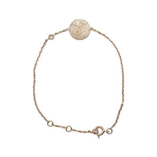 Louis Vuitton Gold Color Blossom Mother of Pearl Diamond Bracelet