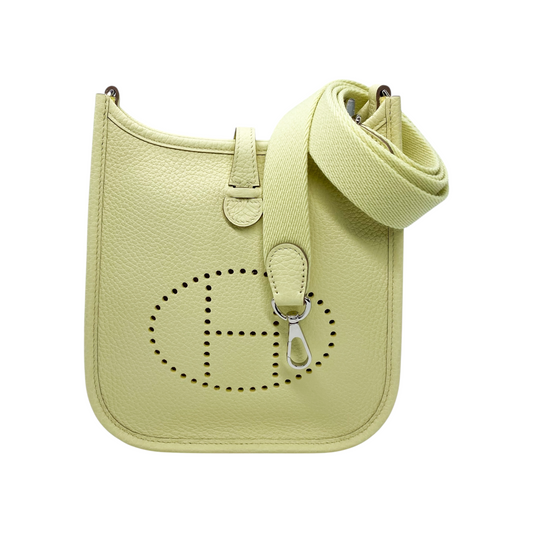 Hermes Evelyne TPM Jaune Milton Palladium Hardware