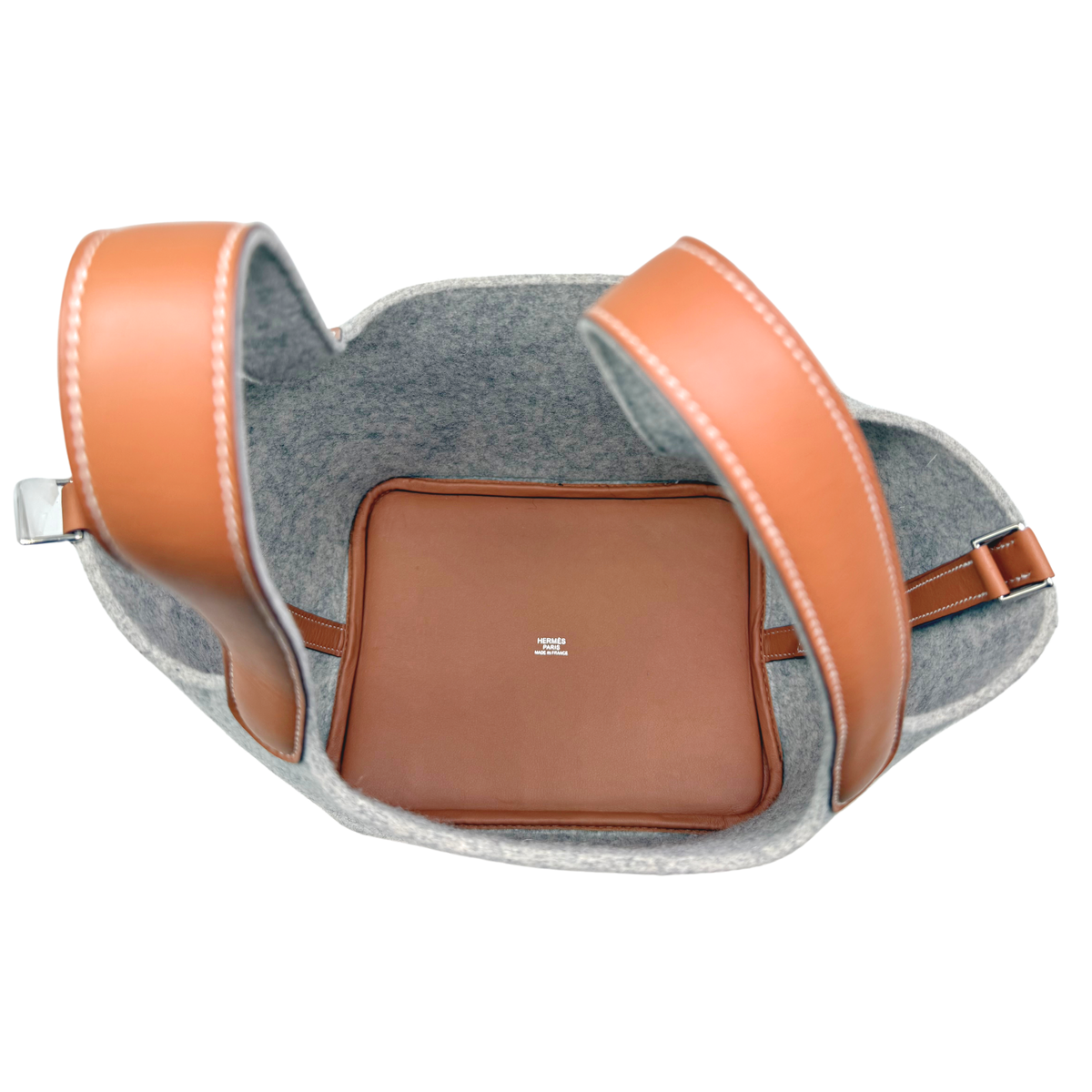 Hermes Picotin 22 Gris Clair Felt Barenia Trim